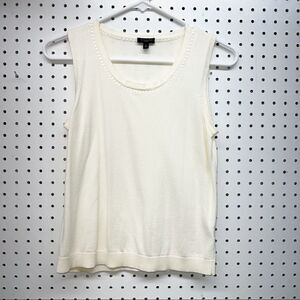 Talbots lightweight cream colored sleeveless sweater vest- SP